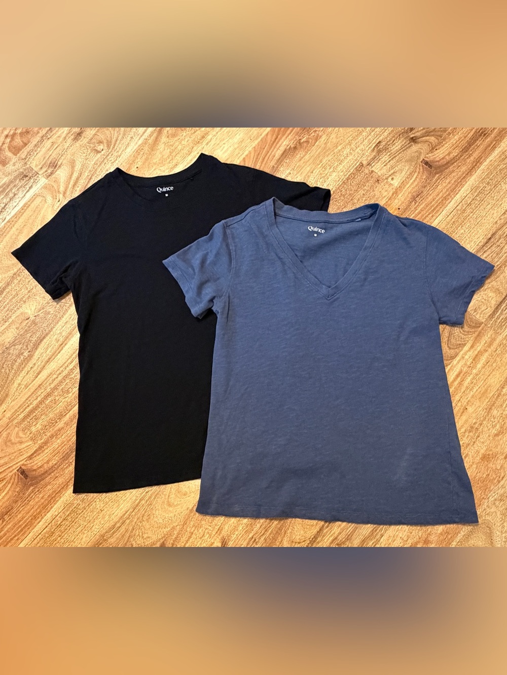 Quince Women’s Short-Sleeve Tees in Blue and Black